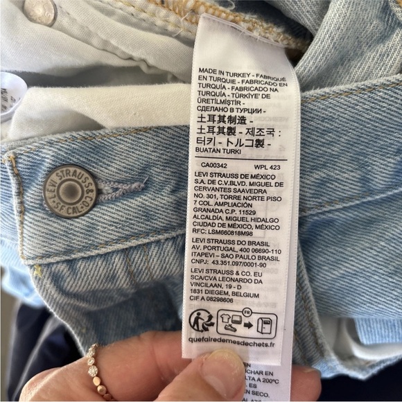 Levi’s 501 Jeans Mens 30x32 Straight Big E Button Fly Light Wash Premium Classic - Picture 13 of 14